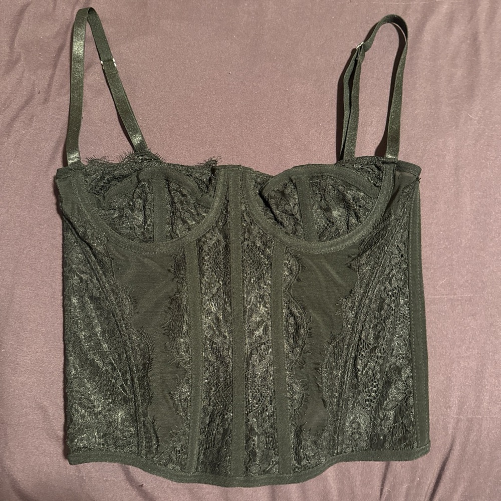 Black Lace Corset Top
